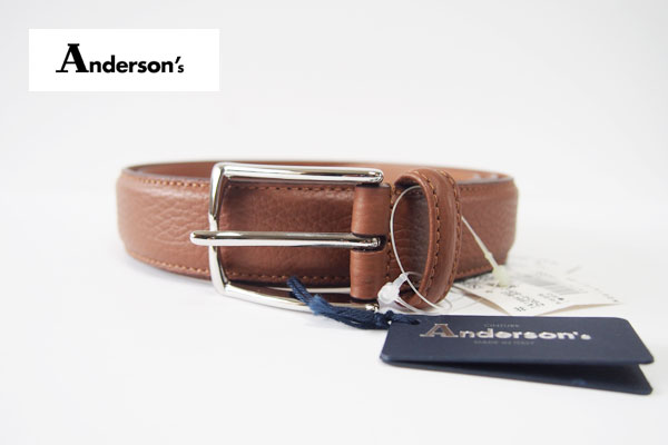 【Sold Out】アンダーソンズ｜Anderson's｜カーフベルト｜95｜ライトブラウン