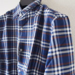 ＜ステファノコンティ＞チェック柄コットンシャツ（ブルー）サブイメージ01