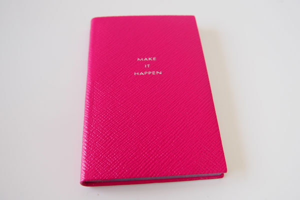 【Sold Out】スマイソン｜SMYTHSON｜パナマノート ｜MAKE IT HAPPEN｜ピンク