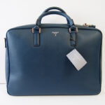 セラピアン｜Serapian Milano｜2WAY ブリーフケース｜ネイビー｜Single briefcase with zip Evolution Ocean Blue　イメージ02