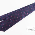 ターンブル&アッサー｜Turnbull & Asser ｜小紋柄シルクネクタイ｜ネイビー