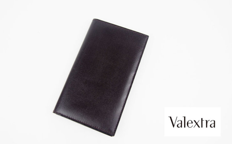 【中古】ヴァレクストラ｜Valextra｜ヴァーティカル 12カード札入れ｜ダークブラウン｜グレインカーフスキンイメージ01