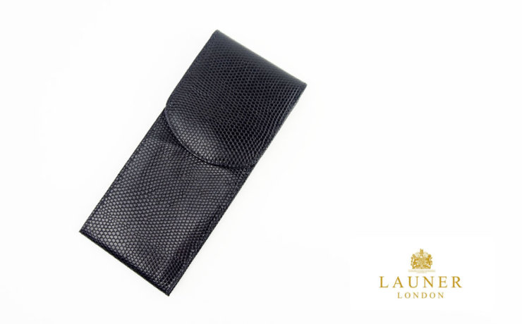 ロウナー ロンドン｜LAUNER LONDON｜メガネケース｜929/L｜ブラックリザード×カーフイメージ01