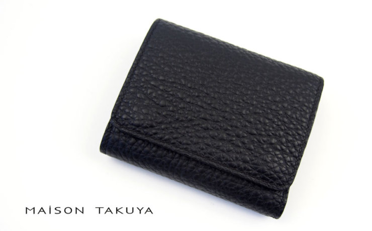 メゾンタクヤ｜MAISON TAKUYA｜小銭入れ付三つ折り財布｜WX Wallet｜ブラックイメージ01