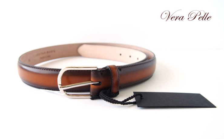 イセタンメンズ｜ISETAN MEN'S｜vella pelle ベルト｜パティーヌ｜ブラウン｜90　イメージ01