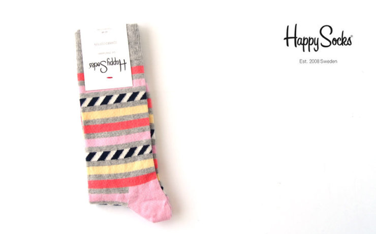 ハッピーソックス｜happy socks｜クルー丈カジュアルソックス｜ボーダー柄イメージ01