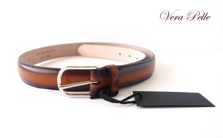 イセタンメンズ｜ISETAN MEN'S｜vella pelle ベルト｜パティーヌ｜ブラウン｜85　イメージ01