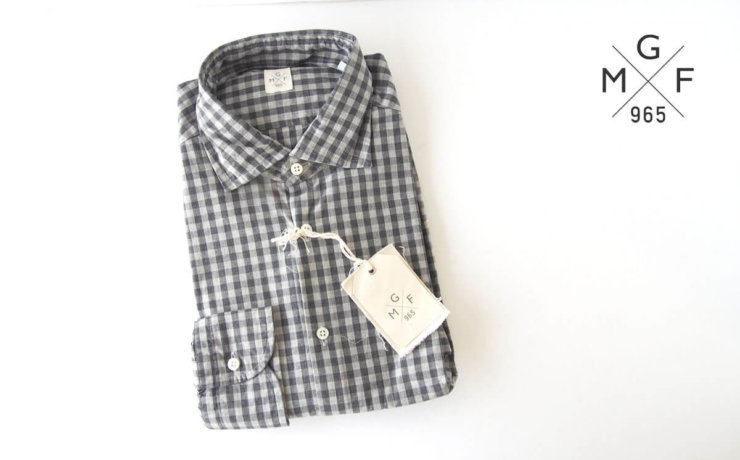 MGF965｜チェック柄コットンシャツ｜M｜グレイ イメージ01
