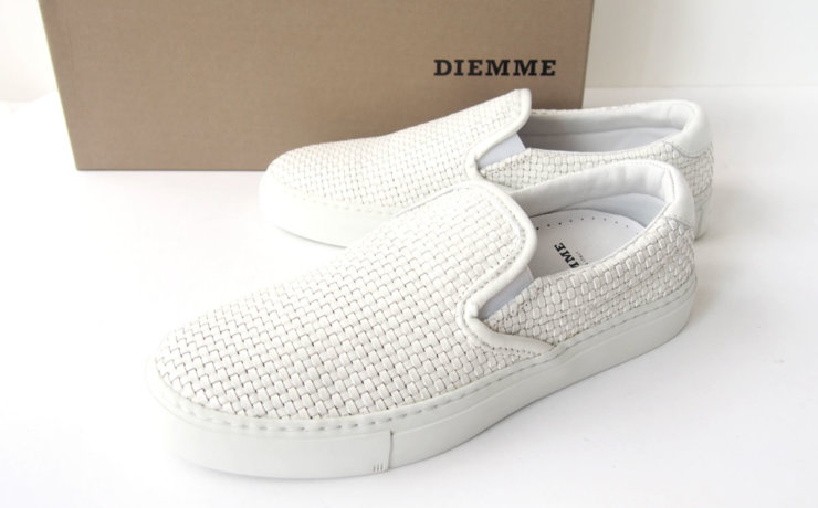 ディエッメ｜DIEMME｜イントレチャートレザースリッポンスニーカー｜ガルダ｜GARDA｜39｜WHITE WOVENイメージ01