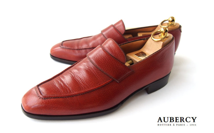 【中古】オーベルシー｜Aubercy｜グレインレザーローファーイメージ01