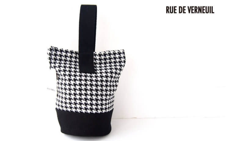 リュ ドゥ ヴェルヌイユ｜RUE DE VERNEUIL｜バケットバッグ｜ハウンドトゥース柄イメージ01