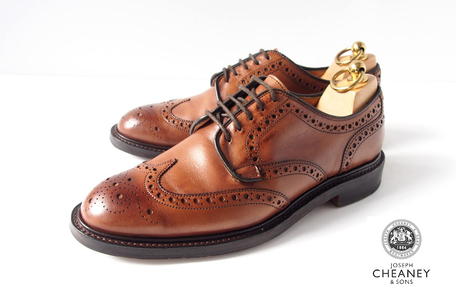 チーニー新品 JOSEPH CHEANEY\u0026SONS フルブローグ 6.5E