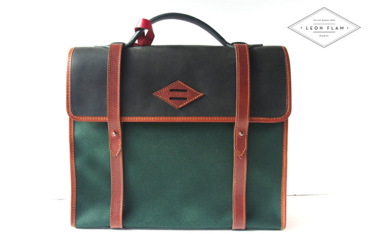 レオンフラム｜LEON FLAM｜サッチェルバッグ｜ブリーフケース｜CARTABLE SATCHEL GREENイメージ01