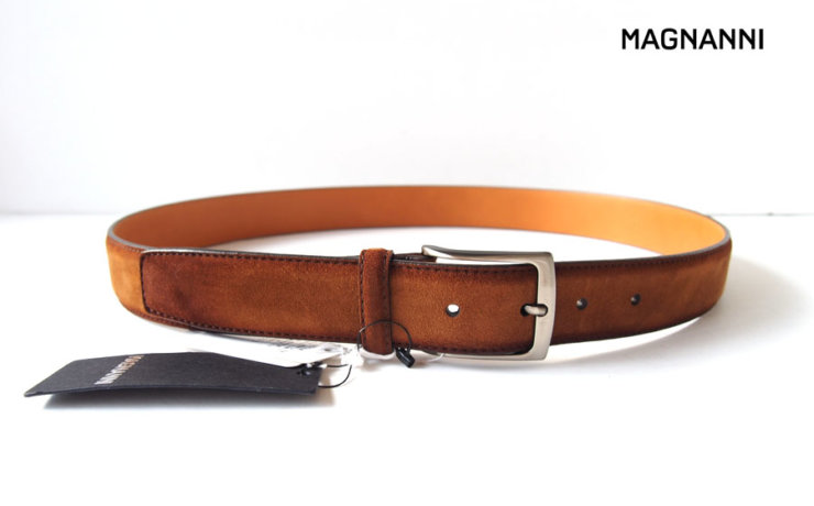 マグナーニ｜MAGNANNI｜スエードベルト｜スペイン製｜90｜ブラウンイメージ01