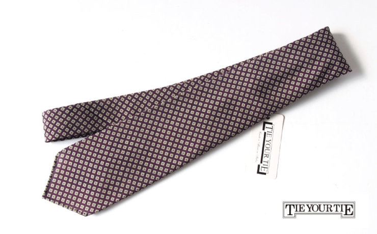タイユアタイ｜TIE YOUR TIE｜ウールネクタイ（セッテピエゲ）｜ネクタイ｜小紋柄｜ボルドーイメージ01