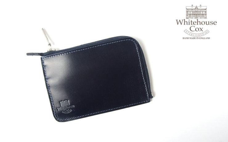 ホワイトハウスコックス｜WHITEHOUSE COX｜三越銀座店限定｜ブライドルレザーＬジップスリム財布｜S1939｜ネイビーイメージ01