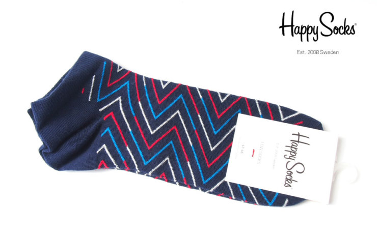 ハッピーソックス｜happy socks｜ショート丈スニーカーソックス｜ライン柄ソックス｜ブルー｜60-5315イメージ01