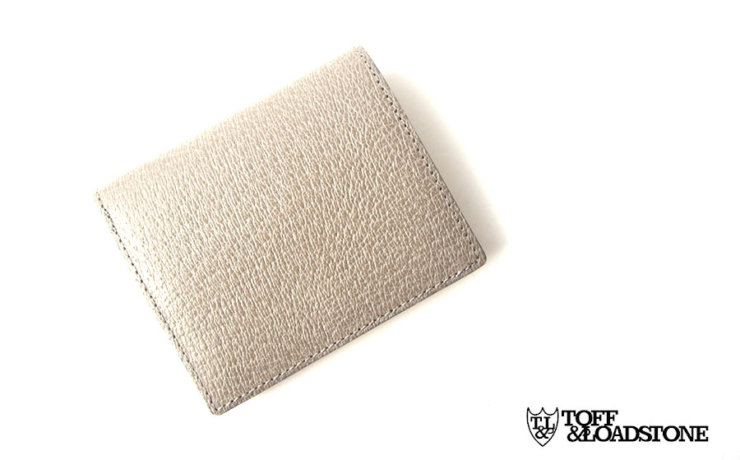 トフアンドロードストン｜toffandloadstone｜２つ折り財布｜ミニウォレット｜ペッカリー｜Mini wallet Peccary｜TMA-039｜ベージュイメージ01