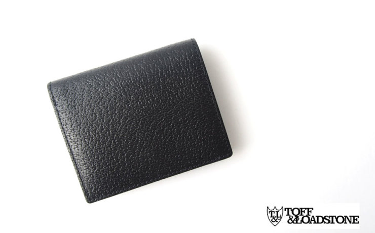 トフアンドロードストン｜toffandloadstone｜２つ折り財布｜ミニウォレット｜ペッカリー｜Mini wallet Peccary｜TMA-039｜ブラックイメージ01