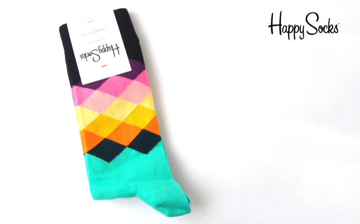 ハッピーソックス｜happy socks｜クルー丈カジュアルソックス｜フェイディドダイヤモンド｜Faded Diamond｜グリーンイメージ01
