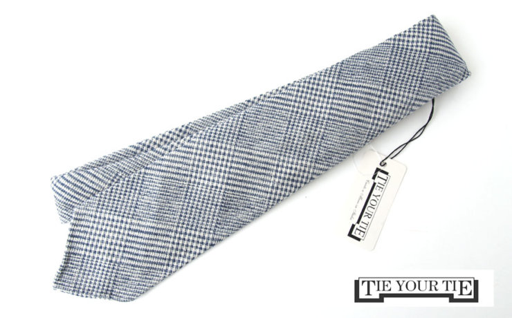 タイユアタイ｜TIE YOUR TIE｜シルクネクタイ｜セッテピエゲ｜チェック柄｜ブルーイメージ01