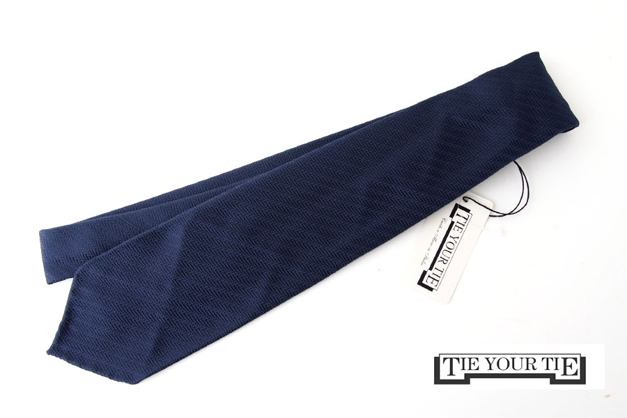 【Sold Out】タイユアタイ｜TIE YOUR TIE｜シルクネクタイ｜セッテピエゲ｜ソリッドタイ｜ネイビー