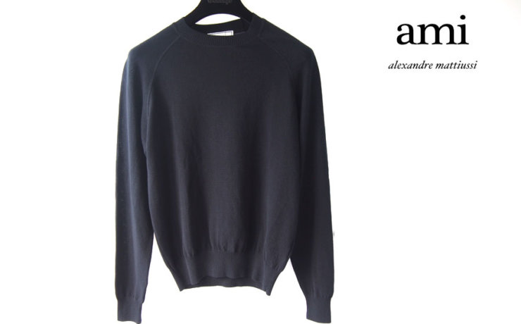 アミ アレクサンドル マテュッシ｜ami alexandre mattiussi｜コットンニット｜XS｜ネイビーイメージ01