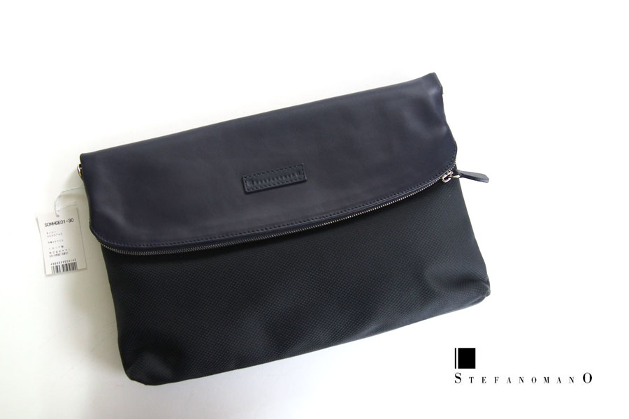 【Sold Out】ステファノマーノ｜STEFANO MANO｜NEW BLACK 2WAYクラッチバッグ｜ネイビー