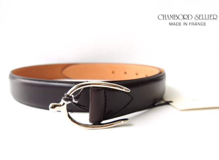 Sold Out】シャンボールセリエ｜CHAMBORD SELLIER｜カーフレザーベルト 