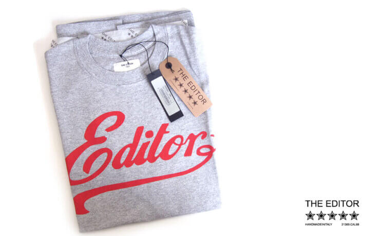 エディター｜THE EDITOR｜ロゴプリントTシャツ｜M｜グレイイメージ01