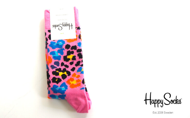 ハッピーソックス｜happy socks｜クルー丈カジュアルソックス｜レオパード柄｜MULTI LEOPARD｜10113021イメージ01
