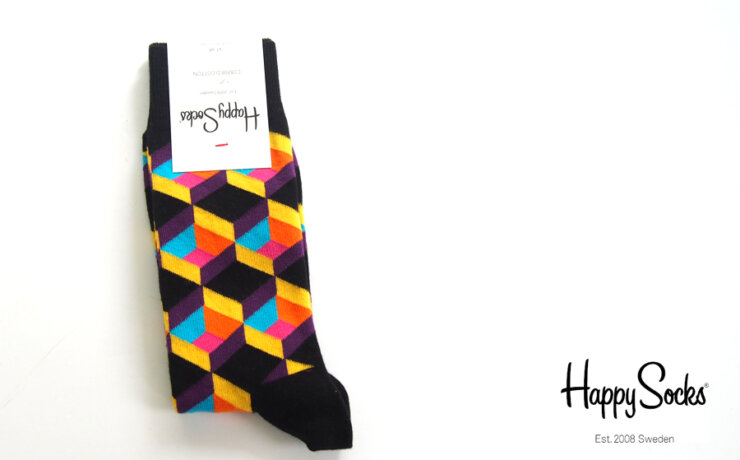 ハッピーソックス｜happy socks｜クルー丈カジュアルソックス｜オプティックスクエア｜OPTIC SQURE｜10113023イメージ01
