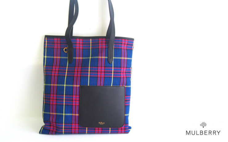 マルベリー｜MULBERRY｜タータンチェック柄トートバッグ｜Tartan Check Canvas Toteイメージ01