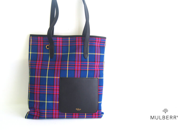 【Sold Out】マルベリー｜MULBERRY｜タータンチェック柄トートバッグ｜Tartan Check Canvas Tote