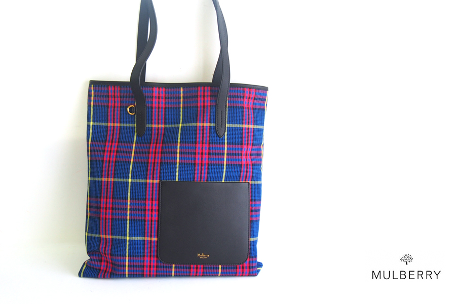 Sold Out】マルベリー|MULBERRY|タータンチェック柄トートバッグ