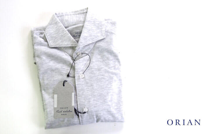 オリアン｜ORIAN｜ジャージーシャツ｜FLUID EVOLUTION｜SLIM FIT｜YJ91｜ライトグレイ｜S｜イメージ01