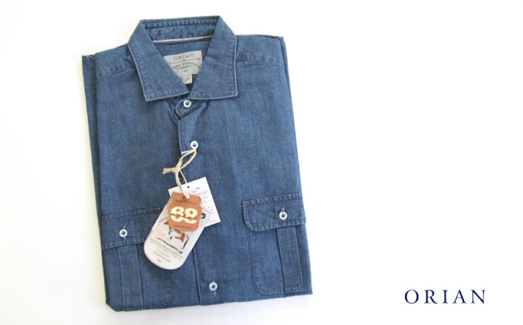 オリアン｜ORIAN｜シャンブレーシャツ｜デニムディヴィジョン｜YD91｜SLIM FIT｜ブルー｜Sイメージ01