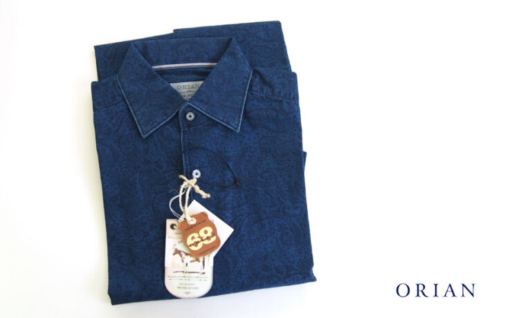 オリアン｜ORIAN｜シャンブレーペイズリー柄シャツ｜デニムディヴィジョン｜SLIM FIT｜0D14｜Sイメージ01