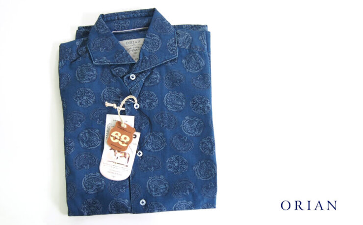 オリアン｜ORIAN｜シャンブレープリントシャツ｜デニムディヴィジョン｜YD91｜SLIM FIT｜Mイメージ01