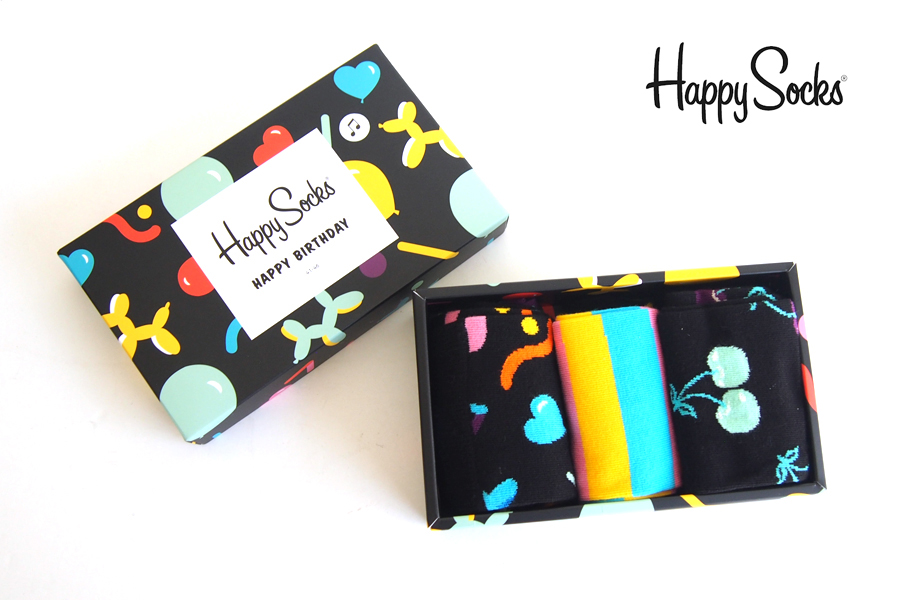 ハッピーソックス｜happy socks｜ギフトボックス 3足組｜Balloon Animal Birthday Gift Box 3-packイメージ01