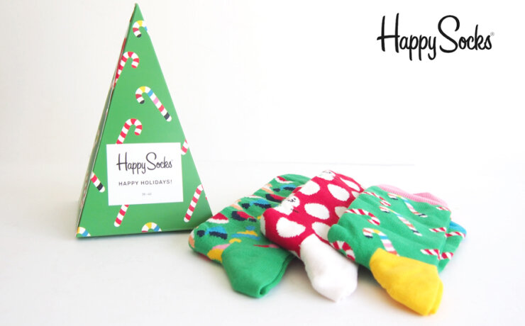 ハッピーソックス｜happy socks｜ギフトボックス 3足組｜Christmas Tree Gift Box 3-packイメージ01