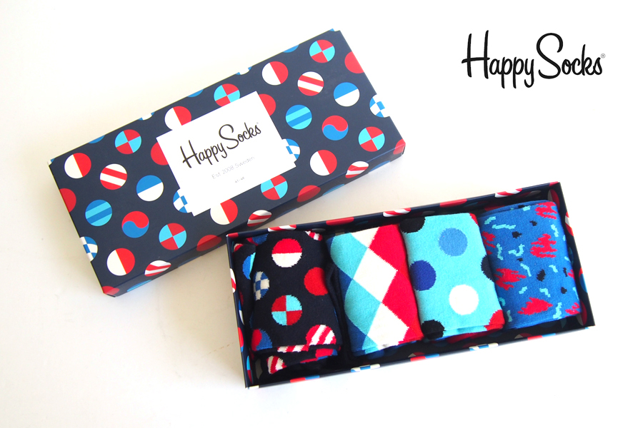 ハッピーソックス｜happy socks｜ギフトボックス 4足組｜Navy Gift Box 4-packイメージ01