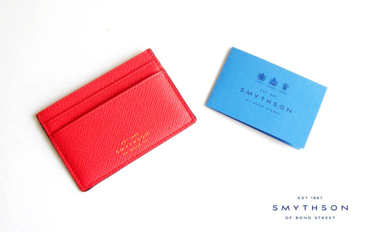 スマイソン｜SMYTHSON｜パナマ　カードケース｜CORAL REDイメージ01