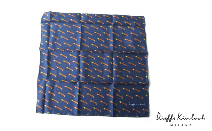 キンロック｜Dieffe Kinloch｜シルクミニスカーフ｜SIGARI｜葉巻柄｜Havana collectionイメージ01