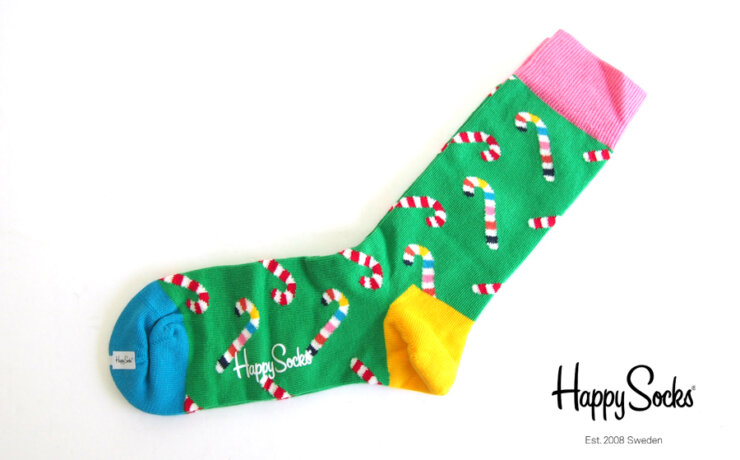 ハッピーソックス｜happy socks｜クルー丈ソックス｜キャンディケイン柄｜Christmas Tree Giftイメージ002