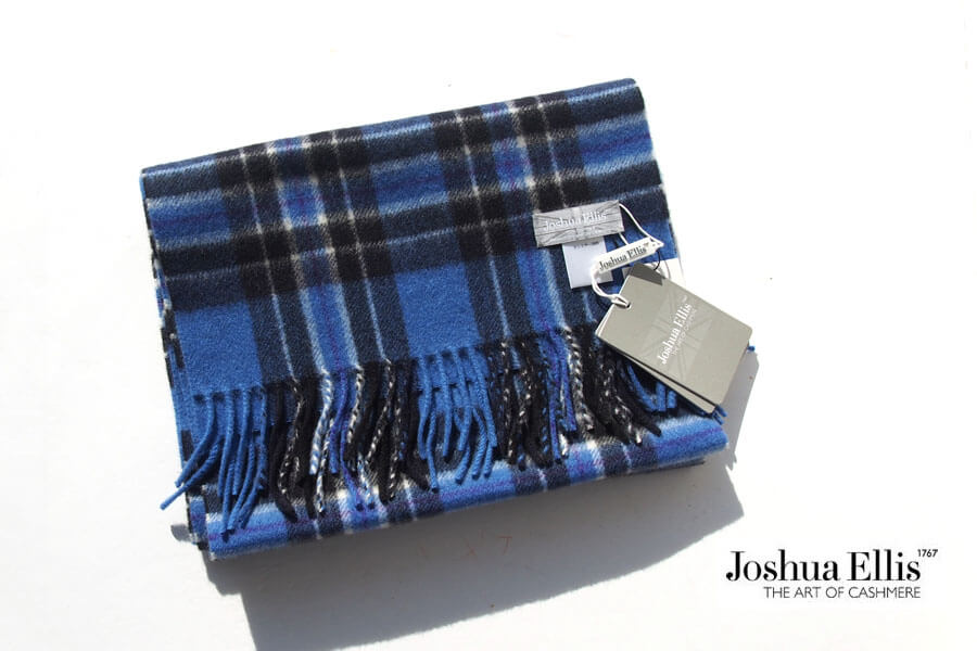 新品 未使用】Joshua Ellisカシミヤ チェック マフラー-