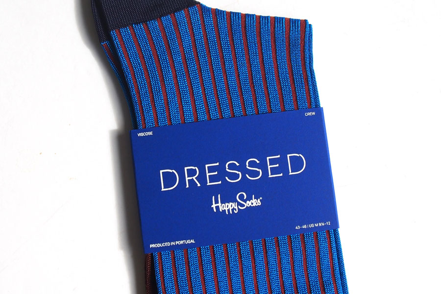ハッピーソックス｜happy socks｜クルー丈ソックス｜Dressed Stripe Rib Sock｜43-48イメージ02