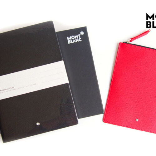 モンブラン｜MONTBLANC｜ノートブック No.146（ブラック）＋パスパルトゥールポケット（レッド）イメージ01