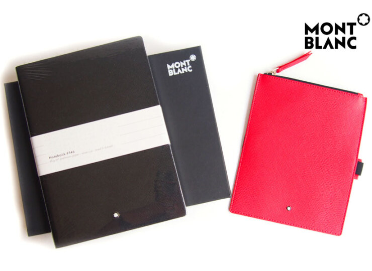 モンブラン｜MONTBLANC｜ノートブック No.146（ブラック）＋パスパルトゥールポケット（レッド）イメージ01