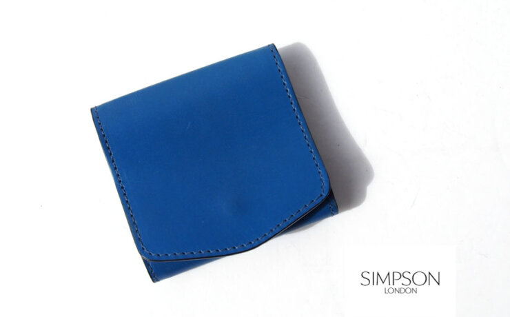 シンプソン　ロンドン｜SIMPSON LONDON｜コインケース｜小銭入れ｜財布｜ブライドルレザー｜高島屋限定｜ブルー｜キズ有イメージ01